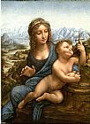 Madonna Canvas Paintings - Madonna of the Yarnwinder